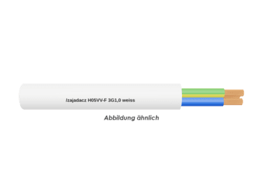 H05VV-F 3G1,0 weiss Eca        Ring 100m 