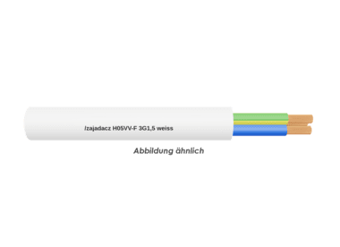 H05VV-F 3G1,5 weiss Eca         Ring 50m 