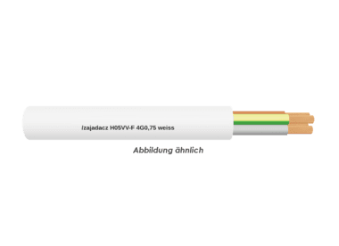 H05VV-F 4G0,75 weiss Eca        Ring 50m 
