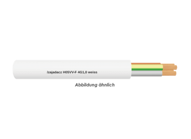 H05VV-F 4G1,0 weiss Eca         Ring 50m 