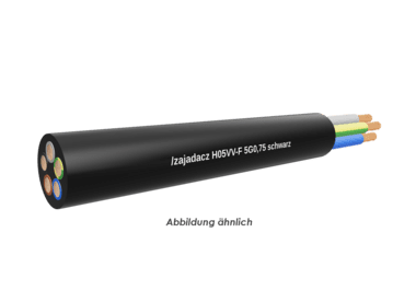 H05VV-F 5G0,75 schwarz Eca     Ring 100m 