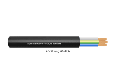 H05VV-F 5G0,75 schwarz Eca     Ring 100m 