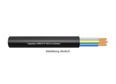 H05VV-F 5G1,0 schwarz Eca       Ring 50m 