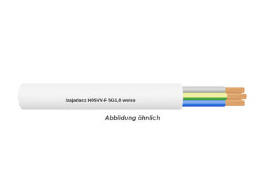 H05VV-F 5G1,0 weiss Eca         Ring 50m 