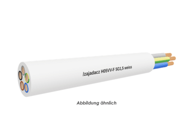 H05VV-F 5G1,5 weiss Eca        Ring 100m 