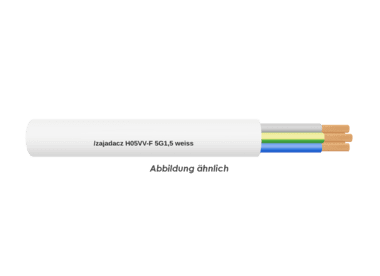 H05VV-F 5G1,5 weiss Eca        Ring 100m 