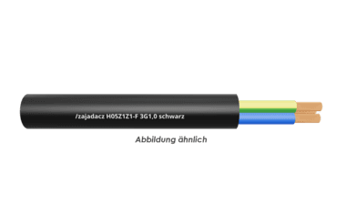 H05Z1Z1-F 3G1,0 schwarz     Trommel 500m 