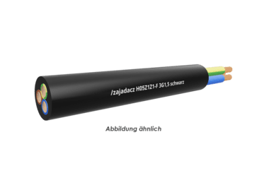 H05Z1Z1-F 3G1,5 schwarz     Trommel 500m 