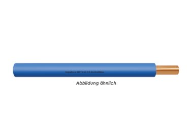 H07V-U 1,5 dunkelblau Eca      Ring 100m 