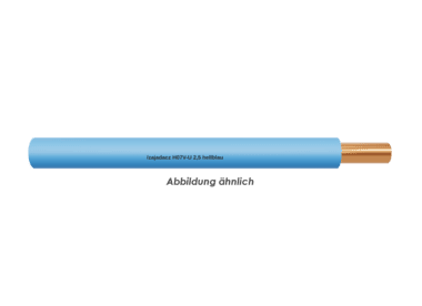 H07V-U 2,5 hellblau Eca        Ring 100m 