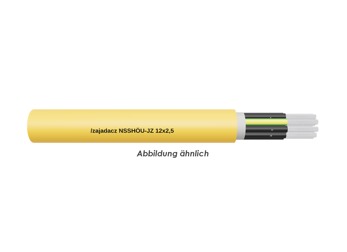 NSSHÖU-JZ 12x2,5 gelb       Trommel 500m 