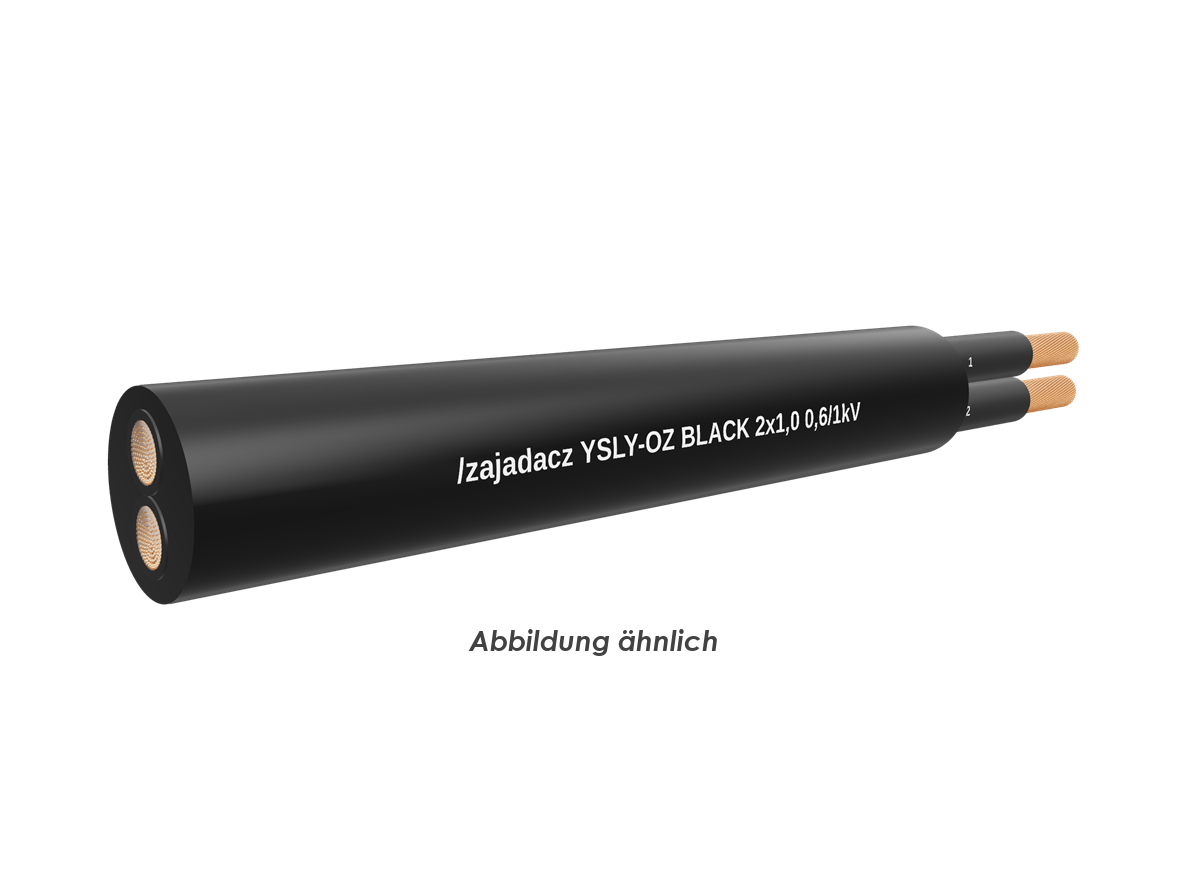 YSLY-OZ BLACK 2x1,0 Eca     Trommel 500m 