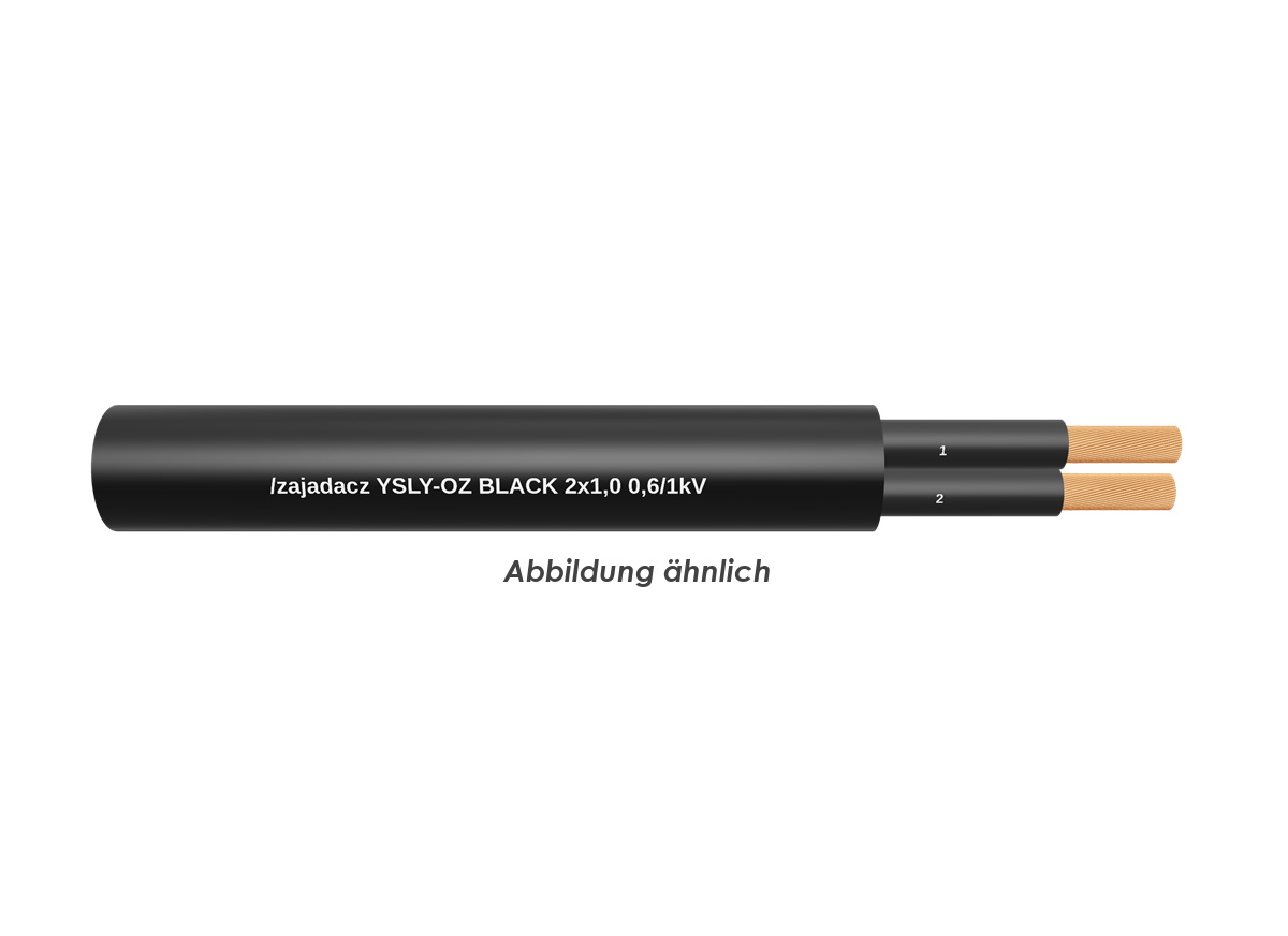 YSLY-OZ BLACK 2x1,0 Eca     Trommel 500m 