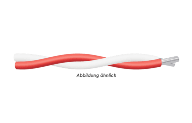 YV-Draht 2x0,8/1,4 weiss-rot  Spule 100m 