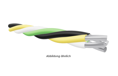 YV-Draht 4x0,6/1,1 ws-sw-gn-ge   SP 100m 
