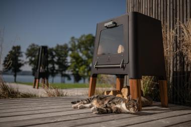 MASURIA NEXO Gartenkamin schwarz 
