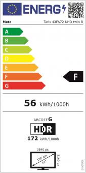 Metz Taris 43FA72 UHD Twin R sw LED-TV 