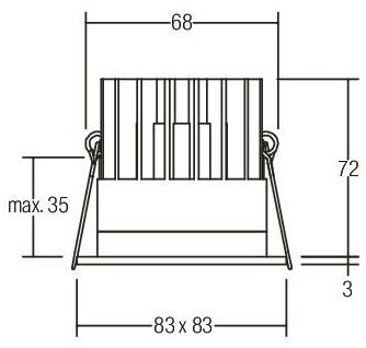 BRUM LED-Einbauleuchte 500mA,   12036403 