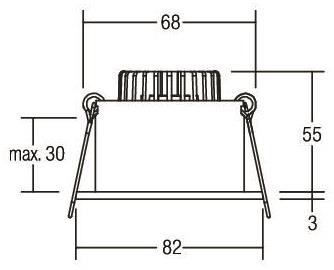 BRUM LED-Einbauleuchte 6W 230V  38266073 