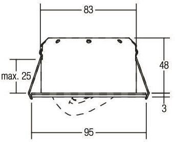 BRUM LED-Einbaustrahler 6W nickel INDIWO 