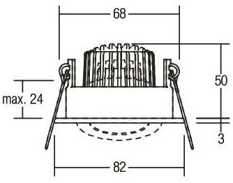 BRUM LED-Einbaustrahler 350mA,  12443073 