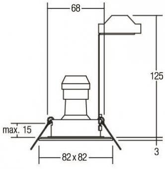 BRUM HV-Einbaul. GU10 max.      36005220 
