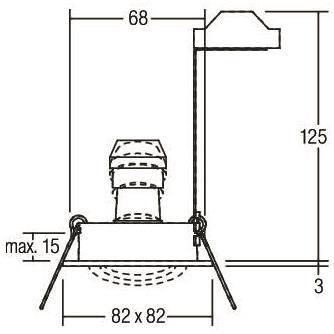 BRUM HV Einbauleuchte eckig     36144250 
