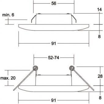 BRUM LED-Einbaudownlight rund,  38371033 