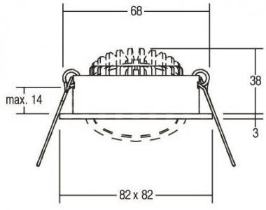 BRUM LED-Einbaustrah. weiss d2w 39462073 