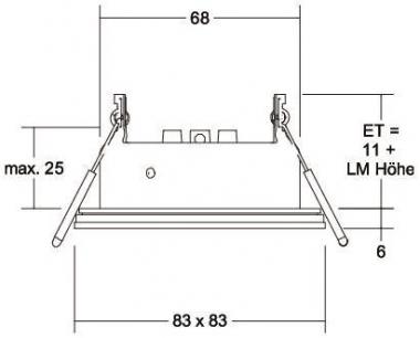 BRUM Einbaumodul quadratisch,   45321080 