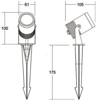 Brumberg LED-Erdspießstrahler   60105643 