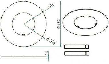 BRUM 81005150 Reduzierring rd Ø150 ni 