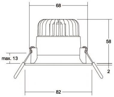 Brumberg LED-Downlight weiss    12384173 