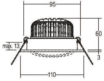 Brumberg LED-Einbaustrahler 350 12395074 