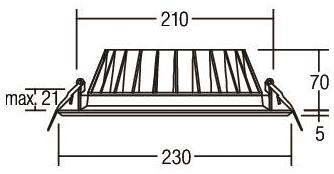 BRUM LED-Einbaustrahler 700mA,  12529073 