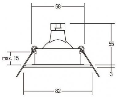 BRUM NV-Einbaustrahler rund V4a 26004220 