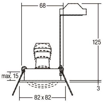 BRUM HV Einbauleuchte eckig     36144250 