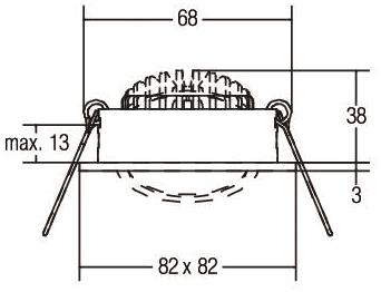 BRUM LED-Einbaustrahler         38262253 