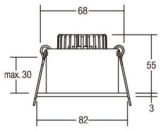 BRUM LED-Einbauleuchte 6W 230V  38266073 