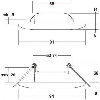 BRUM LED-Einbaudownlight rund,  38371073 