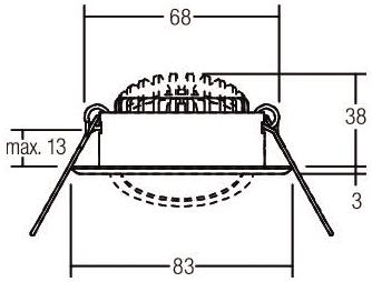BRUM LED EBS 230V 6W 3000K      39369223 