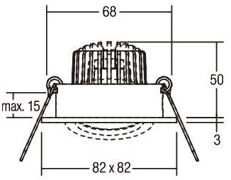 BRUM LED-Einbaustrahler 230 V   39485023 