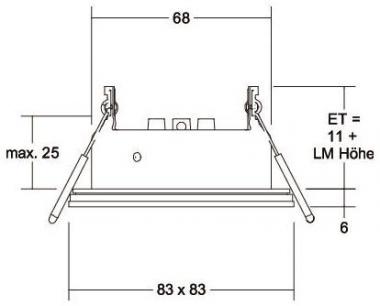 BRUM Einbaumodul quadratisch,   45321080 