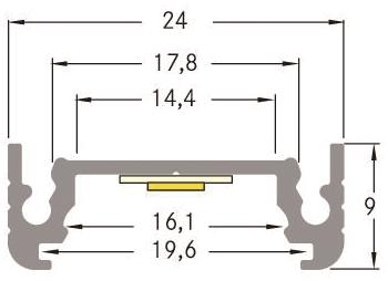 BRUM LED-Alu-Profil Länge: 2000 53602080 