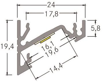 BRUM LED-Alu-Eck-Profil Länge:  53702260 