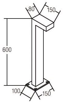BRUM LED-Pollerleuchte grafit   60006103 