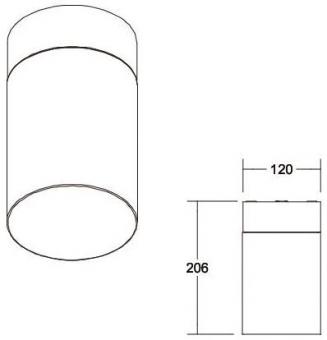 BRUM Deckenanbauleuchte Cooquee 60141180 
