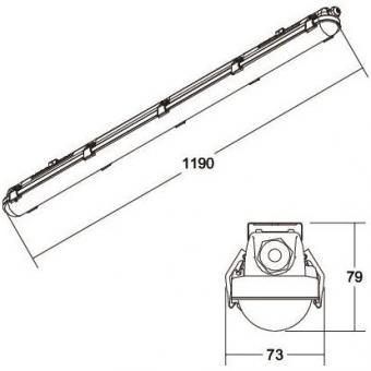 BRUM FR-Wannenleuchte Humid One 78012114 