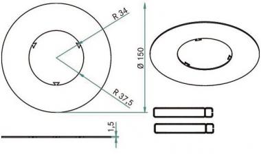 BRUM 81005150 Reduzierring rd Ø150 ni 