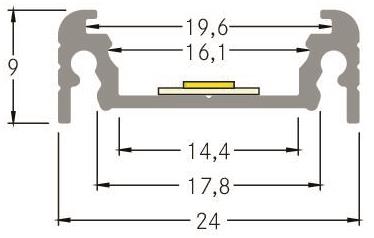 BRUM LED-Alu-Profil Länge: 2000 53602080 